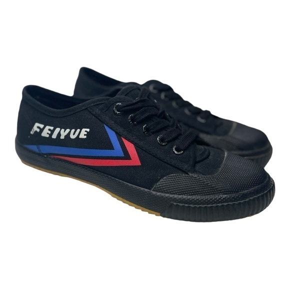 Feiyue 1920 Women’s Black Sneakers With Rubber Toe - Picture 1 of 9